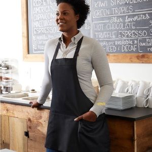 New - front of house bib apron black